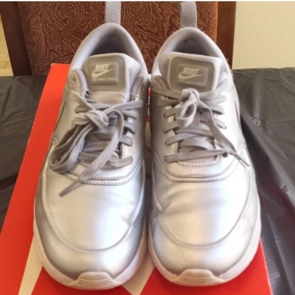 Nike Metallic Silver Athletic Shoes